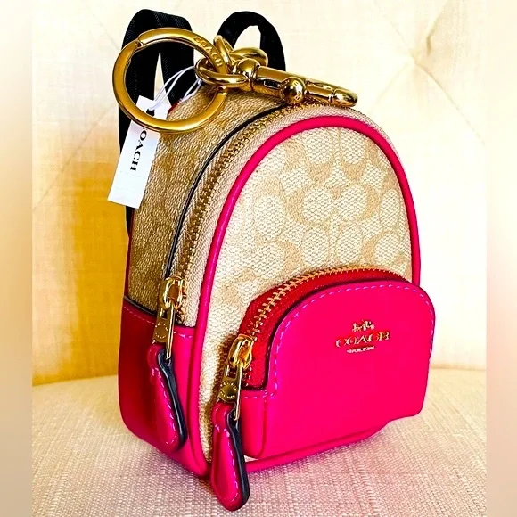Coach Mini Court Backpack Pink NWOT s-l400.jpg main image 4
